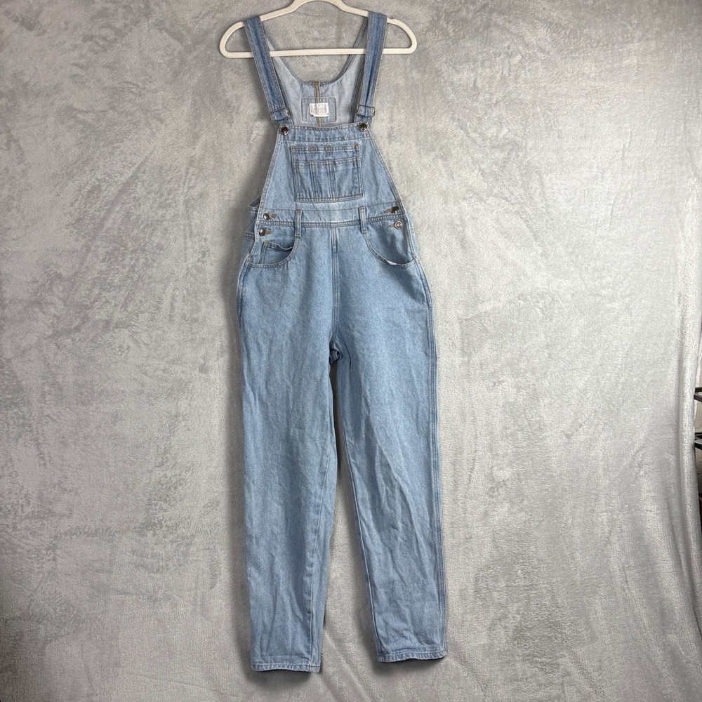 Vintage 90s Denim Overalls Light Wash Blue Women Small Summer‎ Festival Retro